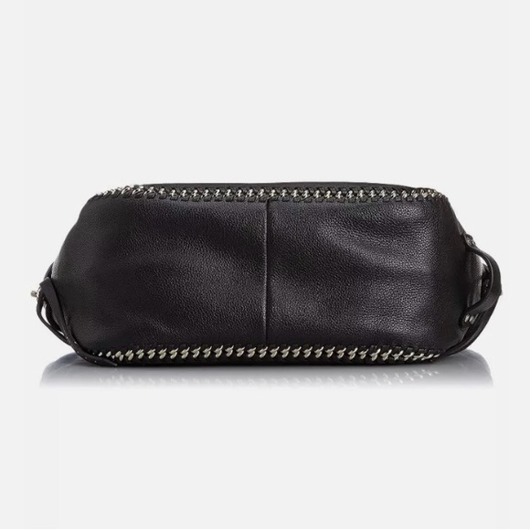 NWT Coach Whiplash Black Leather Tatum Satchel Bag w/ Gold Accents Retail $550 - Picture 4 of 12